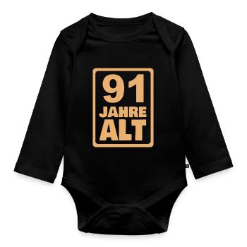 Alt 91 - Baby Bio-Langarm-Body - Schwarz - Vorne
