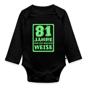 81 - Baby Bio-Langarm-Body - Schwarz - Vorne
