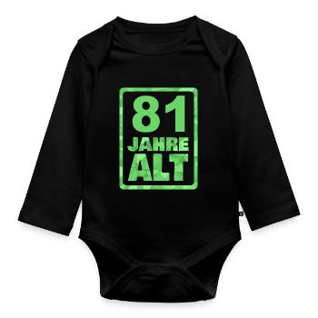 Alt 81 - Baby Bio-Langarm-Body - Schwarz - Vorne