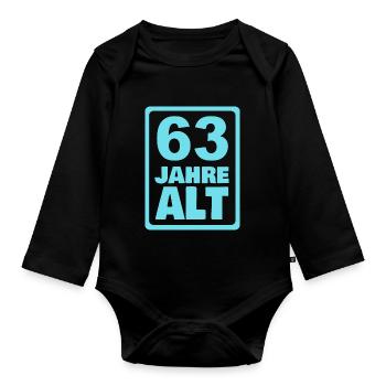 63 - Baby Bio-Langarm-Body - Schwarz - Vorne