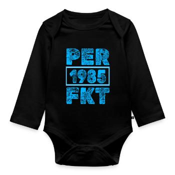 Perfect 1985 - Baby Bio-Langarm-Body - Schwarz - Vorne