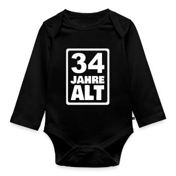 Alt 34 - Body Bébé bio manches longues - noir - Devant
