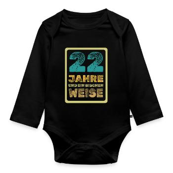 22 - Body Bébé bio manches longues - noir - Devant