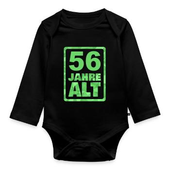 56 - Baby Bio-Langarm-Body - Schwarz - Vorne