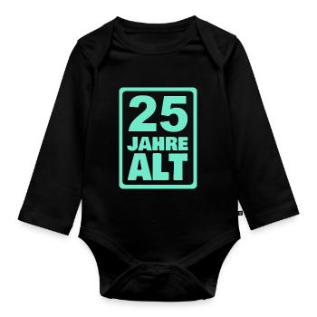 25 - Body Bébé bio manches longues - noir - Devant