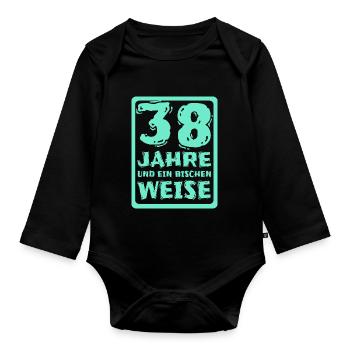 38 - Body Bébé bio manches longues - noir - Devant