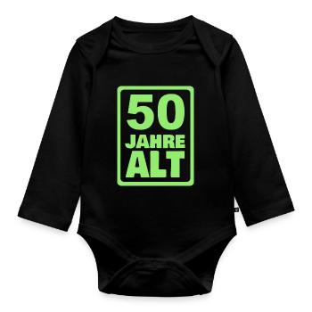 50 - Baby Bio-Langarm-Body - Schwarz - Vorne