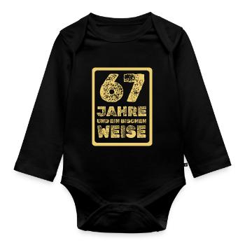 Sagesse 67 - Body Bébé bio manches longues - noir - Devant