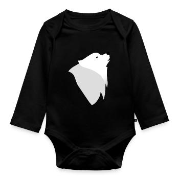 Samojed uler - Body Bébé bio manches longues - noir - Devant