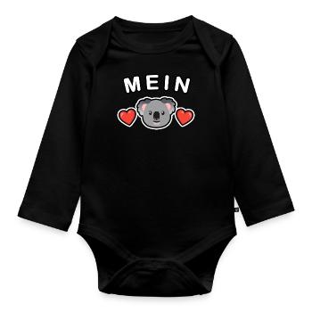 Mein Koala ❤️ - Baby Bio-Langarm-Body - Schwarz - Vorne