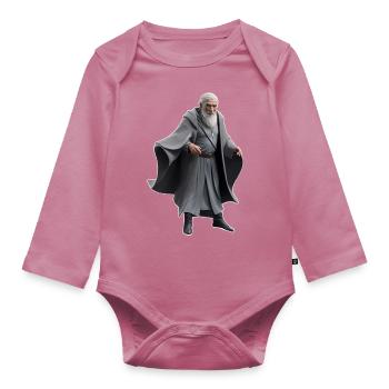 Magicien - Body Bébé bio manches longues - mauve - Devant