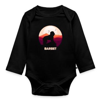 Barbet - Organic Longsleeve Baby Bodysuit - black - Front