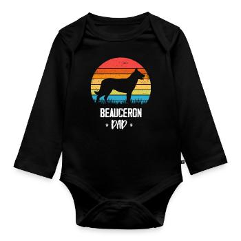 Beauceron - Organic Longsleeve Baby Bodysuit - black - Front