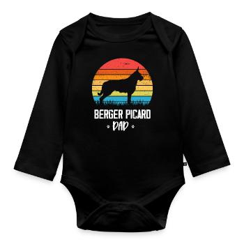 Berger de Picardie - Berger Picard - Baby Bio-Langarm-Body - Schwarz - Vorne