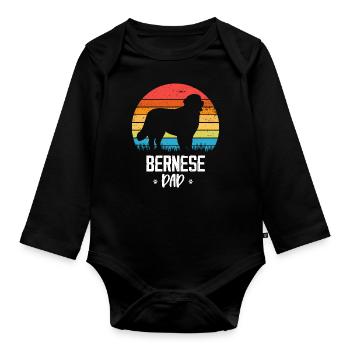 Berner Sennenhund - Baby Bio-Langarm-Body - Schwarz - Vorne