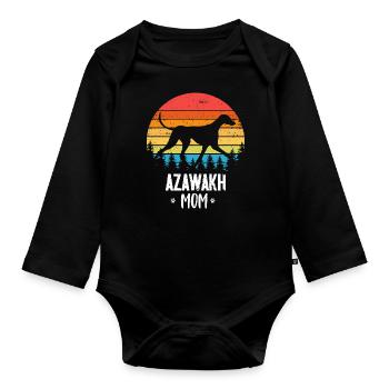 Azawakh - Body Bébé bio manches longues - noir - Devant