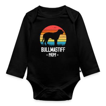 Bullmastiff - Organic Longsleeve Baby Bodysuit - black - Front
