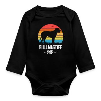 Bullmastiff - Organic Longsleeve Baby Bodysuit - black - Front