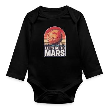 Mars Planète Planète Système Solaire - Body Bébé bio manches longues - noir - Devant