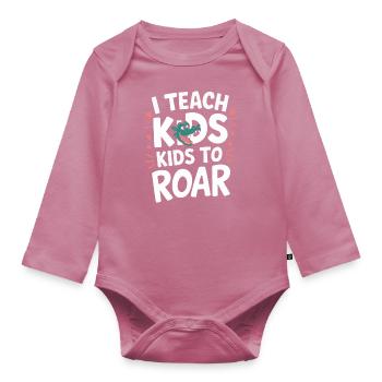 Speech Therapist Speech Therapy - Organic Longsleeve Baby Bodysuit - mauve - Front