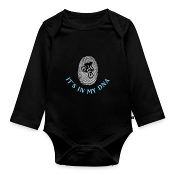 VTT: c'est dans mon ADN - Body Bébé bio manches longues - noir - Devant