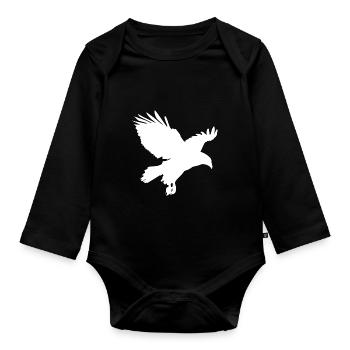 American Eagle Adler USA Star we - Baby Bio-Langarm-Body - Schwarz - Vorne