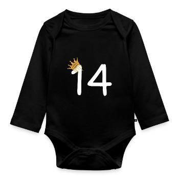 14 - Baby Bio-Langarm-Body - Schwarz - Vorne