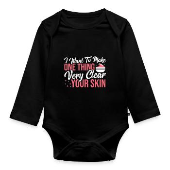 Dermatology, Nails, Facial Doctor, Dermatologist - Organic Longsleeve Baby Bodysuit - black - Front