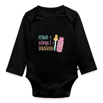 Hair and Skin Specialist Dermatology Dermatologist - Organic Longsleeve Baby Bodysuit - black - Front