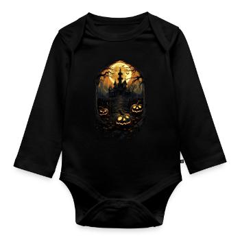Horreur d’Halloween - Body Bébé bio manches longues - noir - Devant