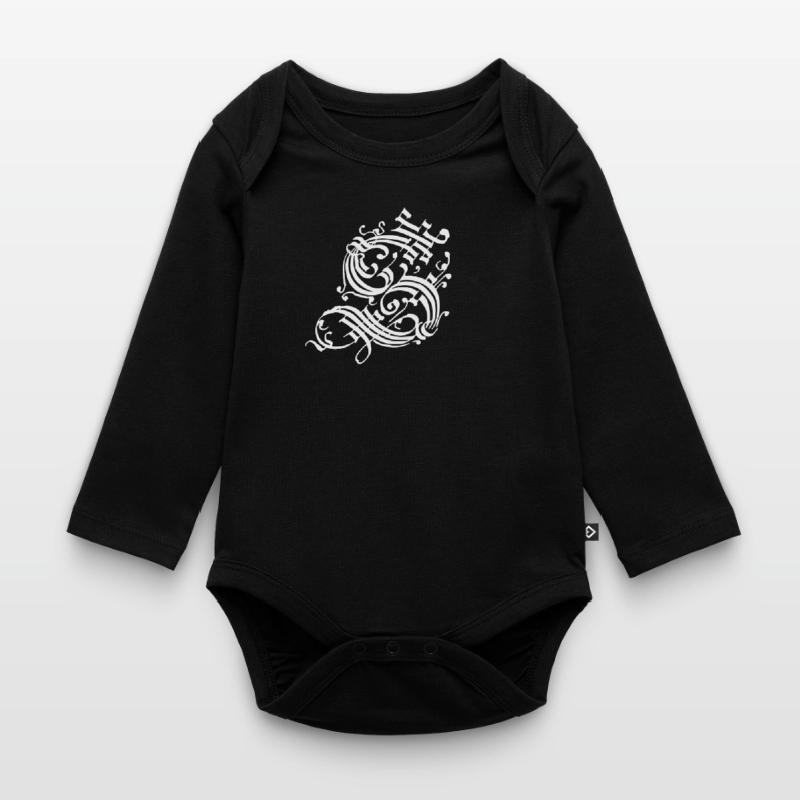 Medieval Core Mittelalter Initialen Castle Core Baby Bio-Langarm-Body