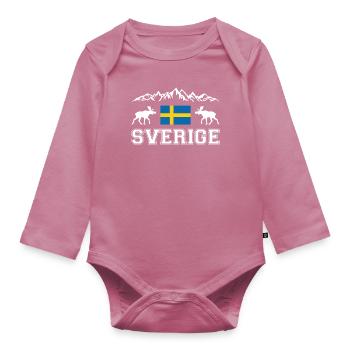 Schweden - Baby Bio-Langarm-Body - Mauve - Vorne