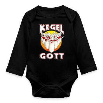 MIX - Kegel Gott - diese Pins haben aus gutem - Baby Bio-Langarm-Body - Schwarz - Vorne