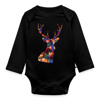 Tier - Baby Bio-Langarm-Body - Schwarz - Vorne