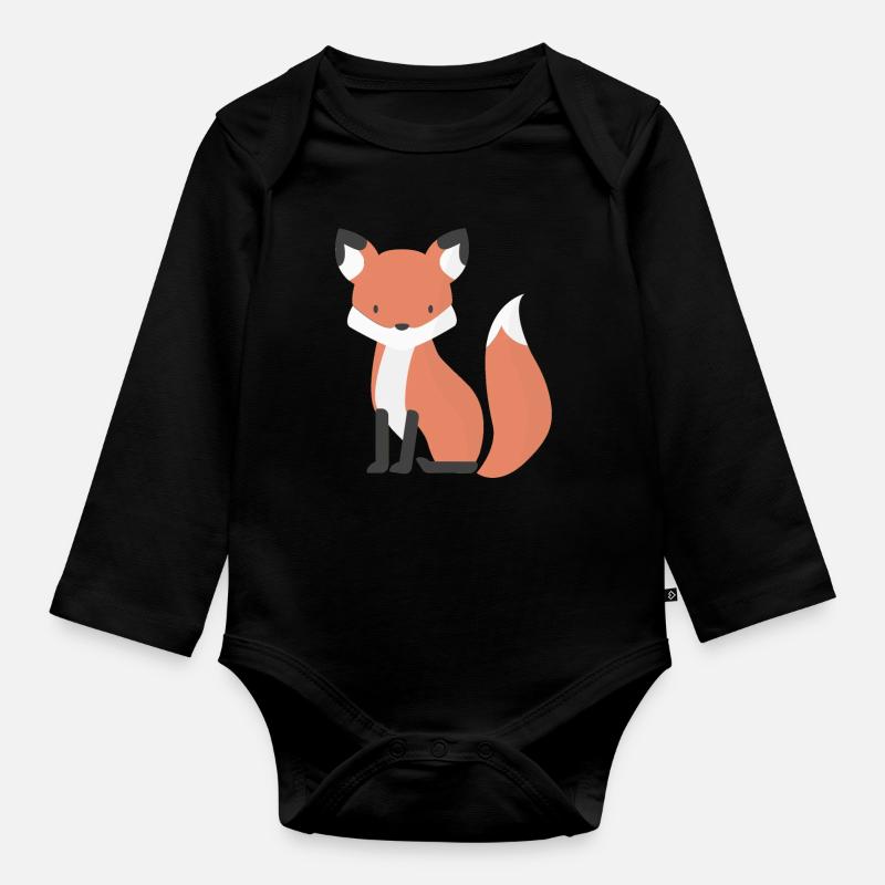 Fuchs Fuchs - Baby Bio-Langarm-Body - Schwarz