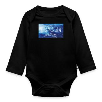 Vitamin Sea - Organic Longsleeve Baby Bodysuit - black - Front