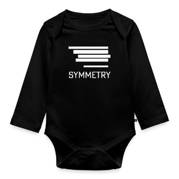 minimalisme minimaliste de symétrie graphique - Body Bébé bio manches longues - noir - Devant