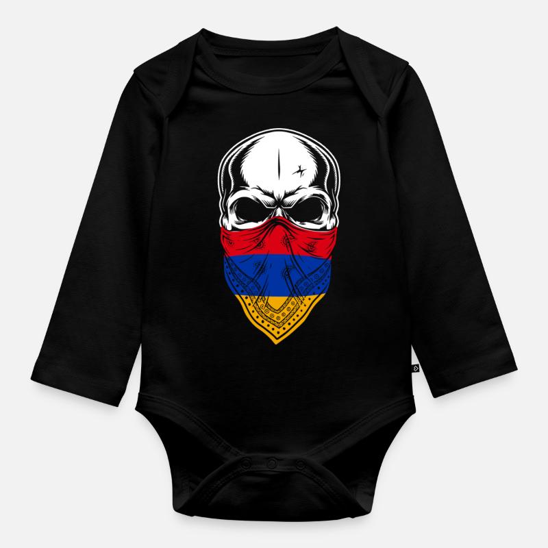 CRÂNE DE COLOMBIE - Body Bébé bio manches longues - noir