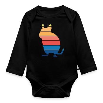Degu Vintage | Octodon Degus Gift - Organic Longsleeve Baby Bodysuit - black - Front