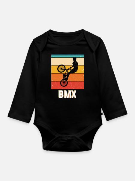 Bmx - Baby Bio-Langarm-Body - Schwarz