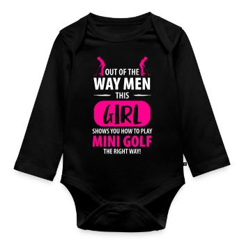 MINIGOLF MINIGOLF MINIGOLF MINIGOLFJOUEUR DE -GOLF - Body Bébé bio manches longues - noir - Devant