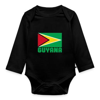 Guyane - Body Bébé bio manches longues - noir - Devant