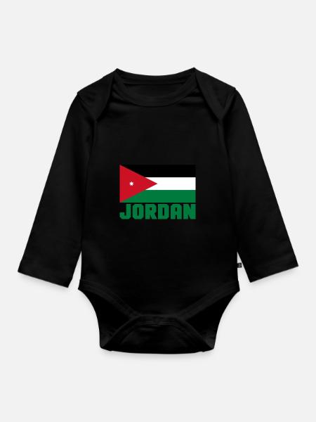 Jordanien - Baby Bio-Langarm-Body - Schwarz