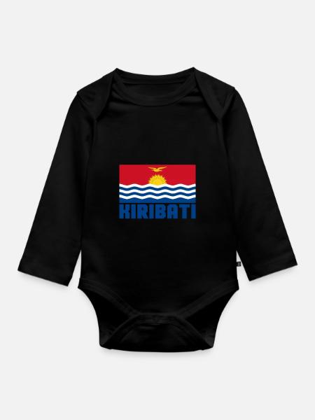 Kiribati - Baby Bio-Langarm-Body - Schwarz