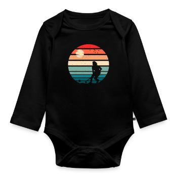 Hockeyeuse - Body Bébé bio manches longues - noir - Devant