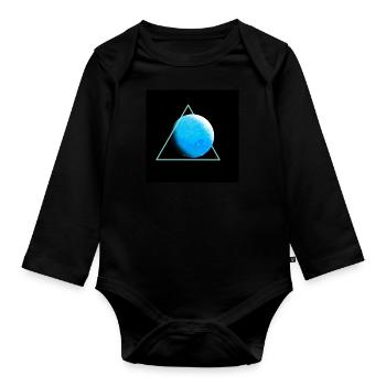 Planet - Organic Longsleeve Baby Bodysuit - black - Front