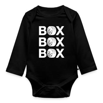 Formula Racing Boxenstop Motorsport - Baby Bio-Langarm-Body - Schwarz - Vorne