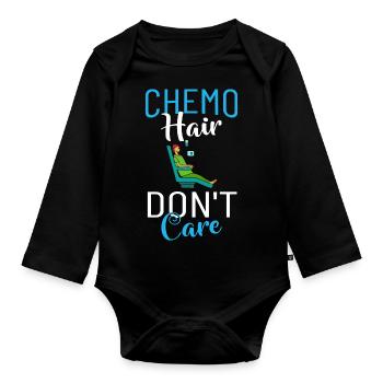 Chemotherapy Chemo Cancer Therapy - Organic Longsleeve Baby Bodysuit - black - Front