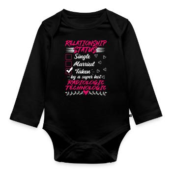 Drôle sa et sa technologie radiologique - Body Bébé bio manches longues - noir - Devant