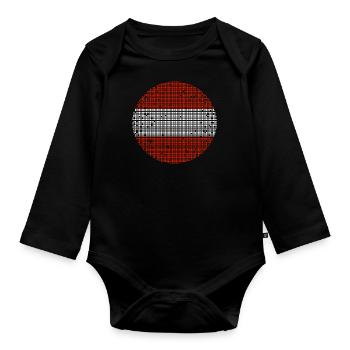 Drapeau de l’Autriche Drapeau autrichien AT - Body Bébé bio manches longues - noir - Devant